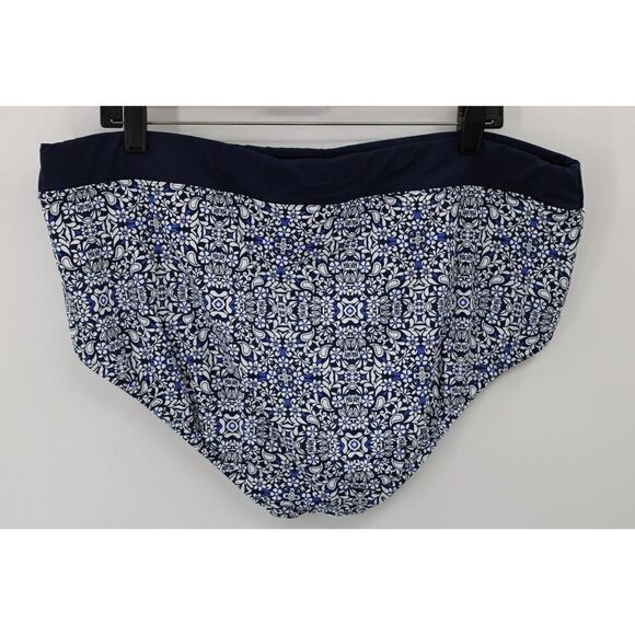 LAND'S END BLUE WHITE PAISLEY PRINT SWIM SUIT BOTTOM PLUS SIZE 20W NWOT - Picture 4 of 7